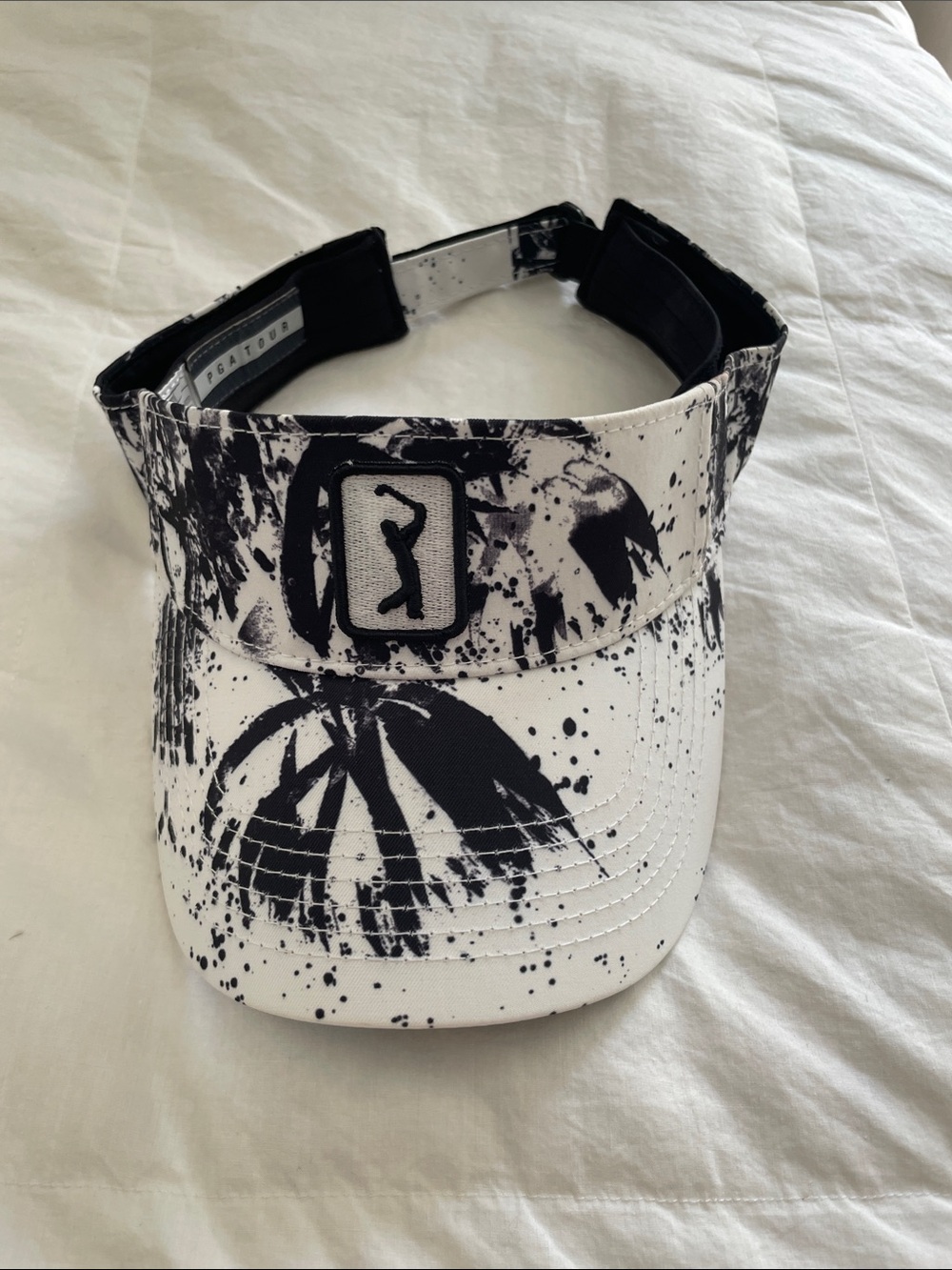 PGA Tour Black & White Splatter Visor